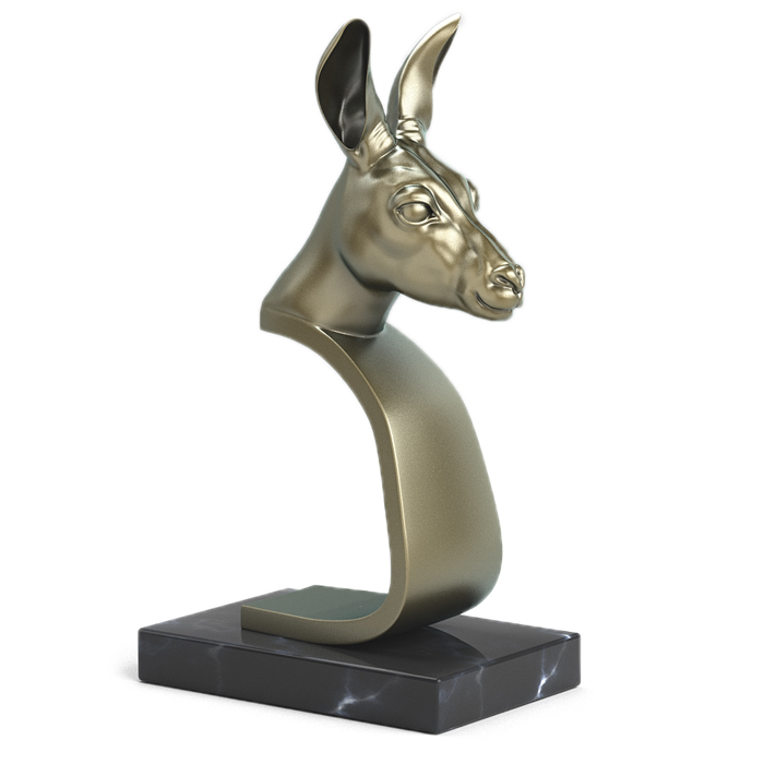Fashion decoration head of kangaroo bronze statue